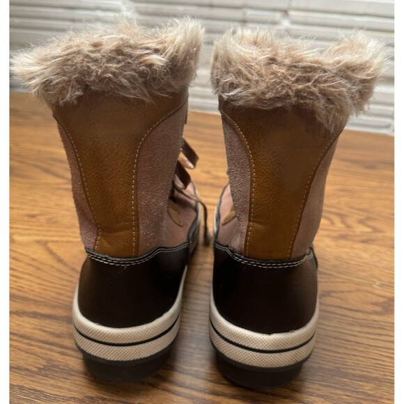 UNIVERSAL THREAD LADIES LACE FUR BEIGE BOOTS SIZE 7 - Picture 6 of 9